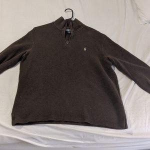 Brown Polo Ralph Lauren 1/4 zip sweater